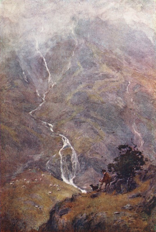 Distretto dei Laghi: Il Pastore, Yewdale, Coniston da Alfred Heaton Cooper
