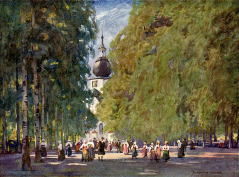 Chiesa di Leksand da Alfred Heaton Cooper
