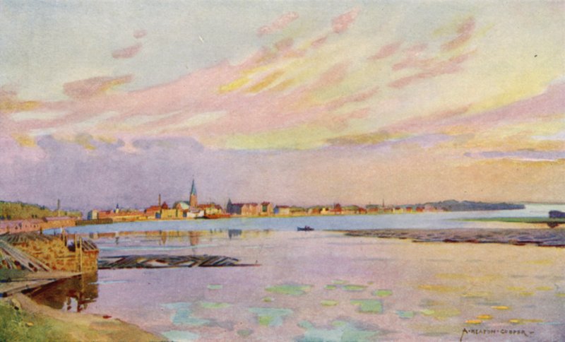 Lulea, Lapponia, il porto di esportazione del minerale di ferro da Alfred Heaton Cooper