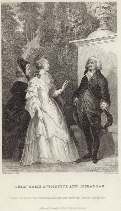 Regina Maria Antonietta e Honoré Gabriel Riqueti da Alfred Johannot