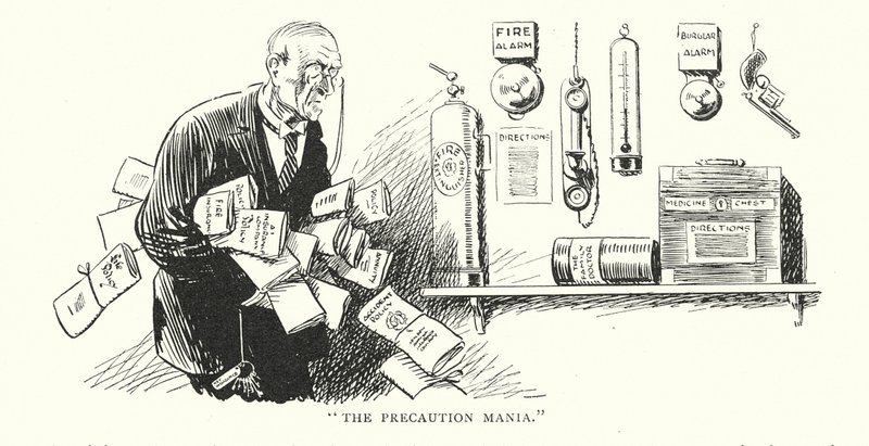 Mania di precauzione da Alfred Leete