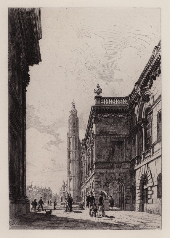 Cambridge: La Casa del Senato e la Biblioteca Universitaria da Alfred Louis Brunet Debaines