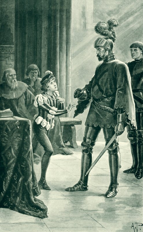 Ammiraglio Sir Andrew Wood e Giacomo IV, illustrazione da 