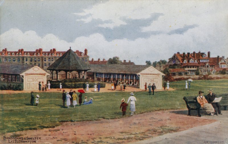 Bandstand e rifugio, Littlehampton da Alfred Robert Quinton