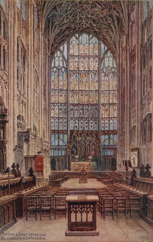 Coro e finestra orientale, Cattedrale di Gloucester da Alfred Robert Quinton