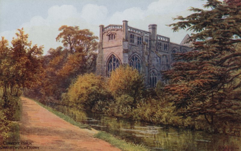 Passeggiata del convento, Christchurch Priory da Alfred Robert Quinton