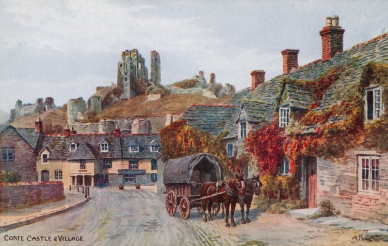 Castello e villaggio di Corfe da Alfred Robert Quinton