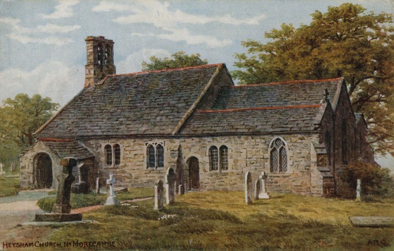 Chiesa di Heysham, vicino a Morecambe da Alfred Robert Quinton