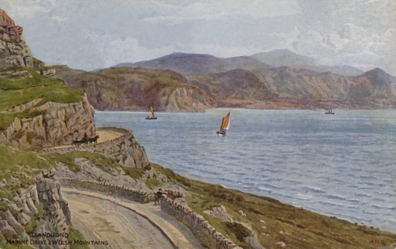 Llandudno, Marine Drive e montagne gallesi da Alfred Robert Quinton