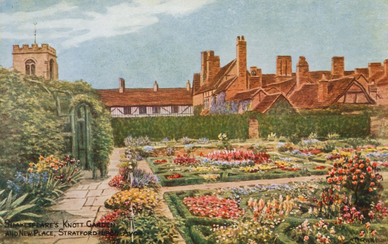Il giardino di Shakespeare e New Place, Stratford-upon-Avon da Alfred Robert Quinton
