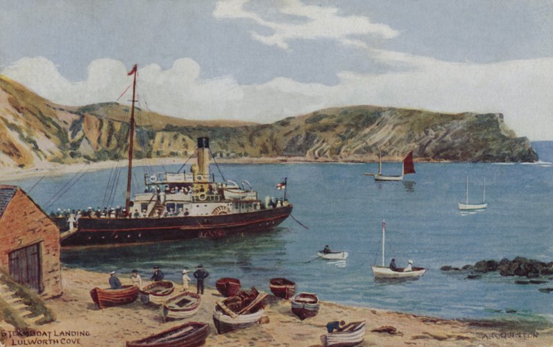 Approdo del battello a vapore, Lulworth Cove da Alfred Robert Quinton