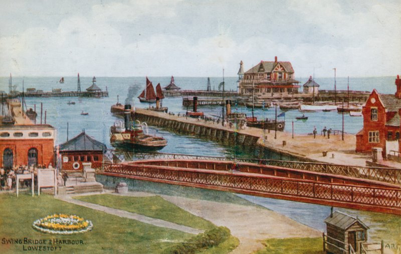 Ponte girevole e porto, Lowestoft da Alfred Robert Quinton