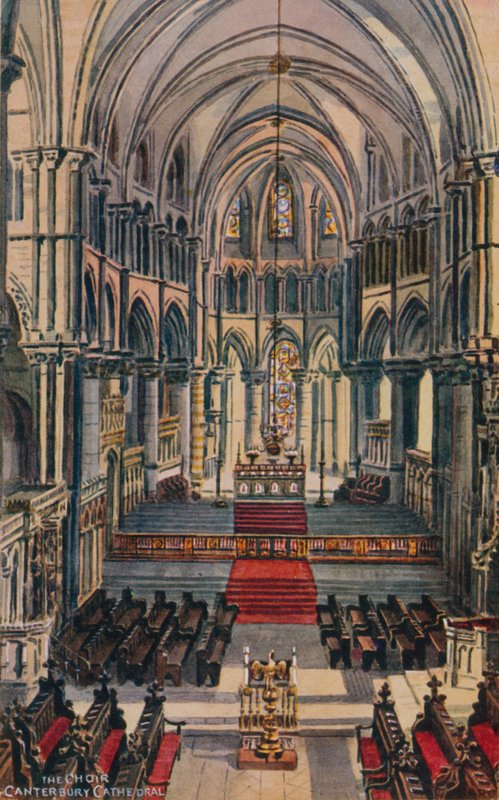 Il coro della Cattedrale di Canterbury da Alfred Robert Quinton