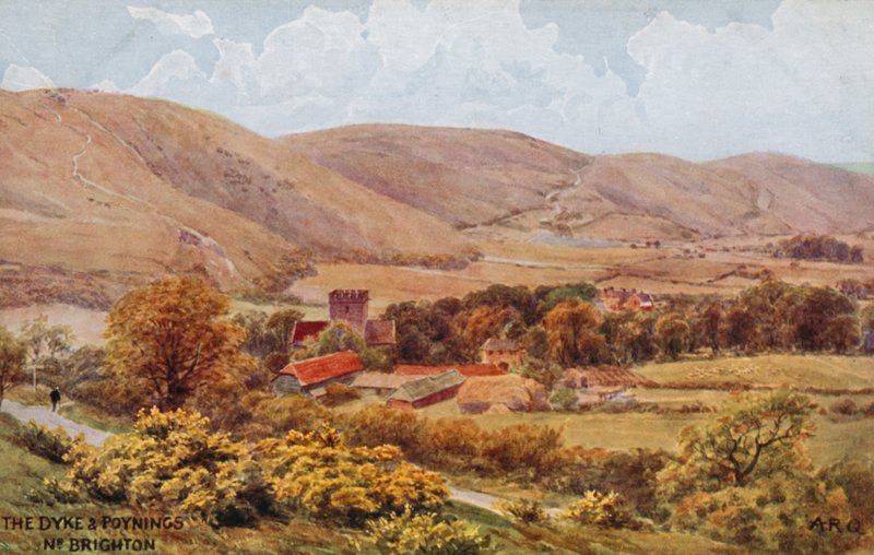 La diga e Poynings vicino a Brighton da Alfred Robert Quinton