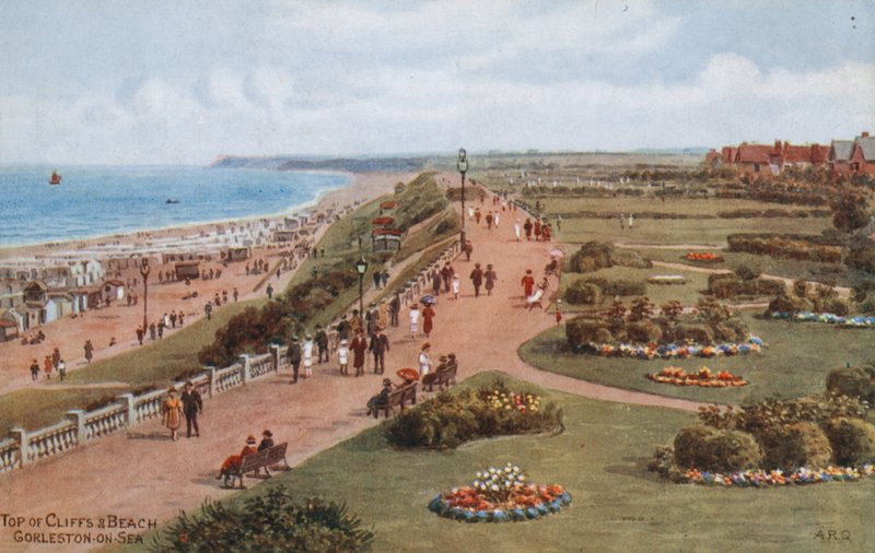Cima delle scogliere e spiaggia, Gorleston-on-Sea da Alfred Robert Quinton