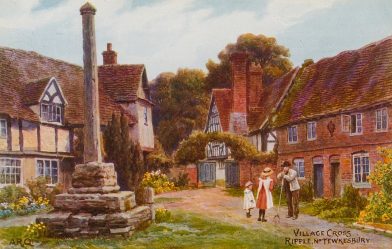 Croce del villaggio, Ripple vicino a Tewkesbury da Alfred Robert Quinton