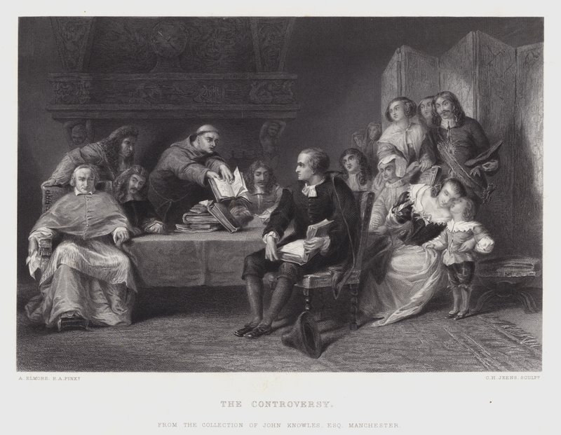 La controversia (incisione) da Alfred W. (after) Elmore