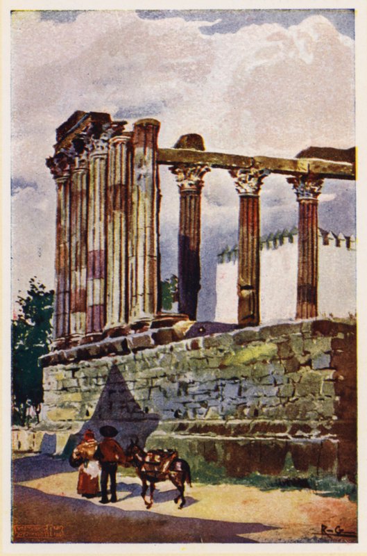 Tempio di Diana, Evora, Portogallo da Alfredo Roque Gameiro