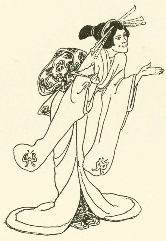 Illustrazione per La storia di The Mikado da Alice Bolingbroke (after) Woodward