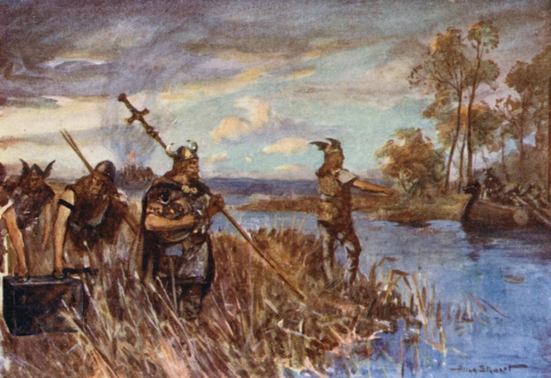 Ely saccheggiata e bruciata dai Danesi da Allan (after) Stewart