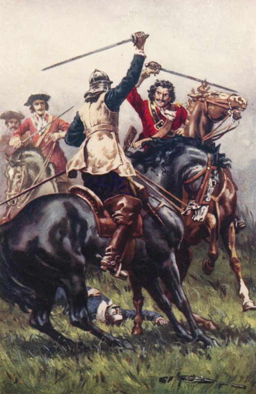 Combattimento tra un Ironside e un Cavaliere da Allan (after) Stewart