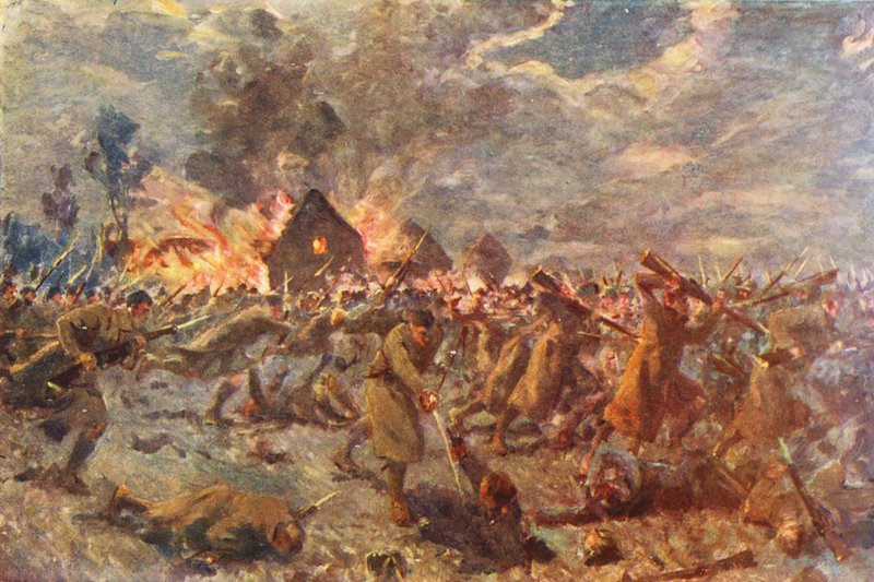 Prima guerra mondiale: Carica alla baionetta dei London Scottish a Messines, Halloween da Allan Stewart