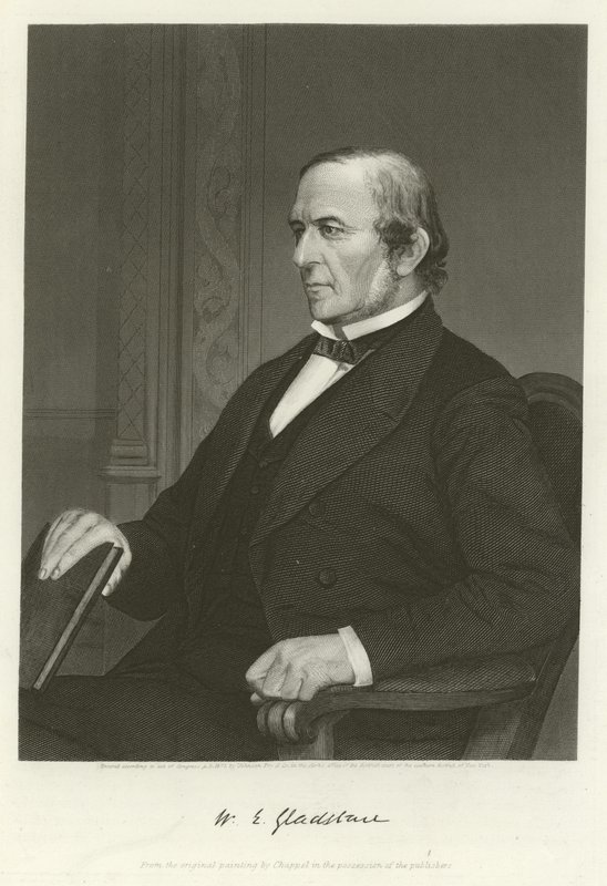 William Ewart Gladstone, politico liberale britannico da Alonzo Chappel