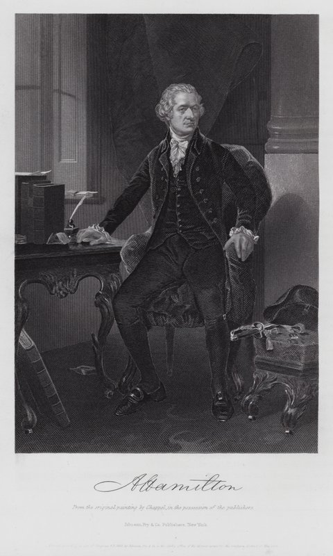 Alexander Hamilton (incisione) da Alonzo (after) Chappel