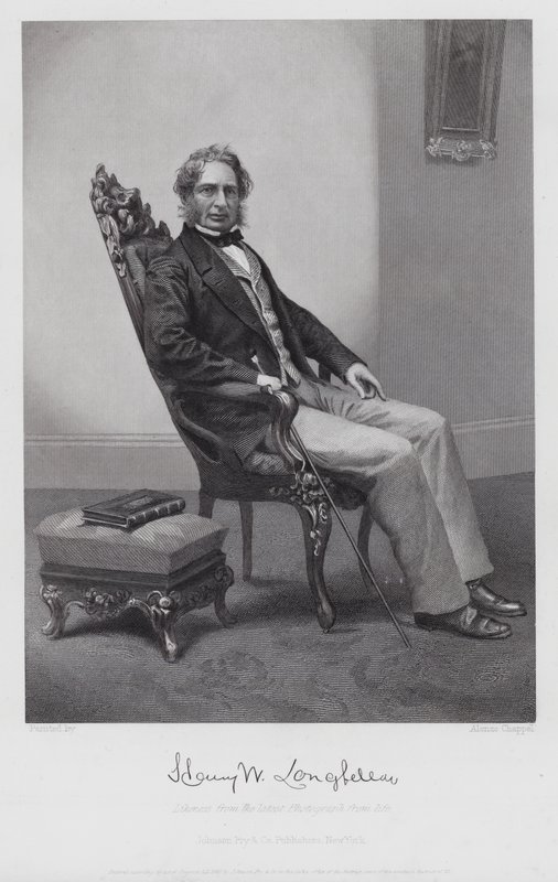 Henry Wadsworth Longfellow da Alonzo (after) Chappel