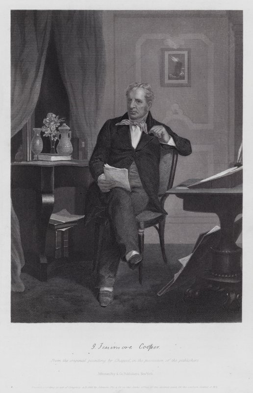 James Fenimore Cooper (incisione) da Alonzo (after) Chappel
