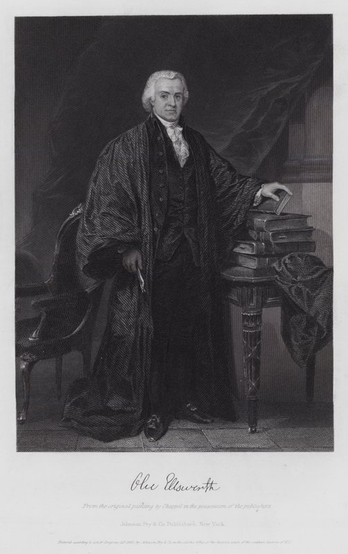 Oliver Ellsworth (incisione) da Alonzo (after) Chappel
