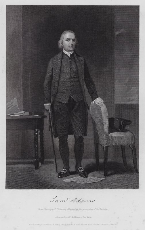 Samuel Adams (incisione) da Alonzo (after) Chappel
