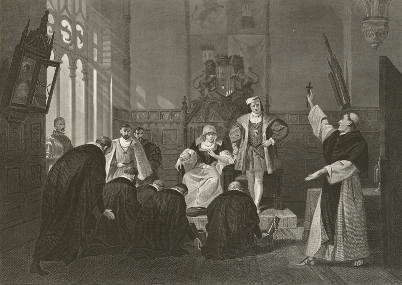 Delega di ebrei davanti a Ferdinando e Isabella di Spagna, XV secolo da Alonzo Chappel