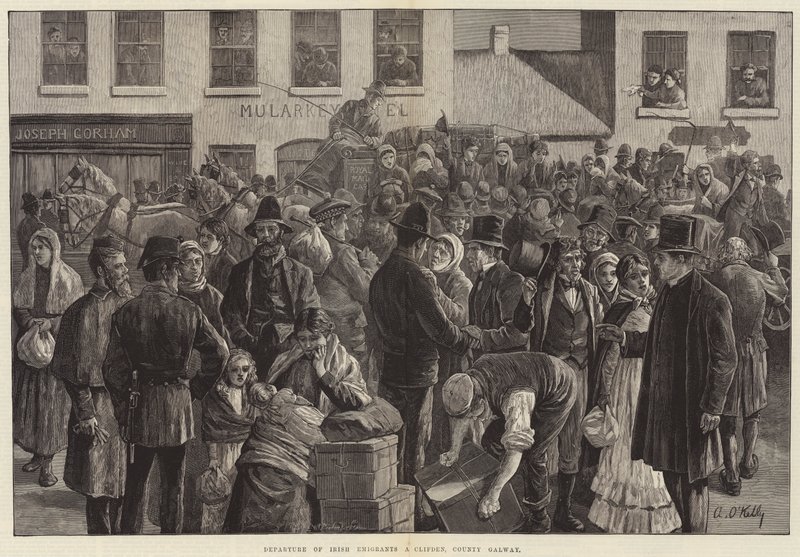 Partenza degli emigranti irlandesi a Clifden, Contea di Galway da Aloysius O