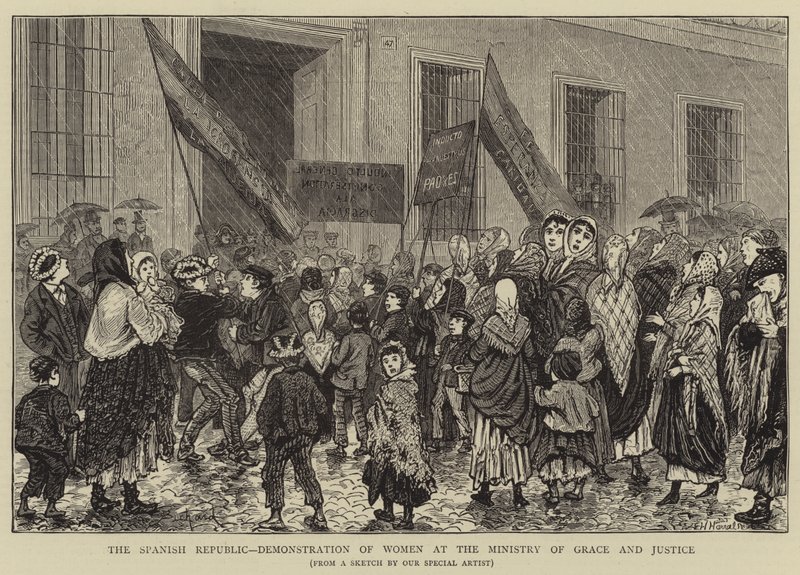 La Repubblica Spagnola, Dimostrazione delle Donne al Ministero della Grazia e Giustizia da Alphonse Adolphe Bichard