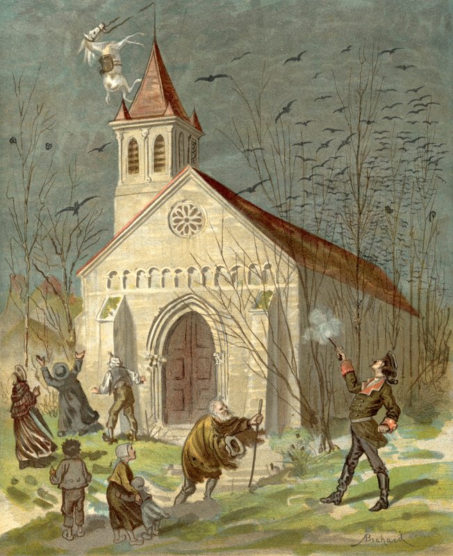 Avventure del Barone di Münchhausen (cromolitografia) da Alphonse Adolphe Bichard