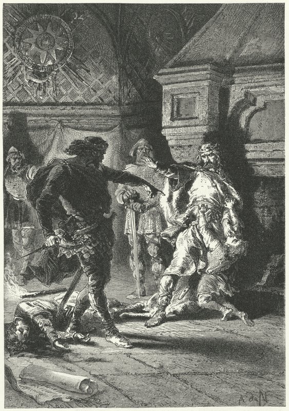Clodoveo I impone la sua volontà come re dei Franchi da Alphonse Marie de (after) Neuville