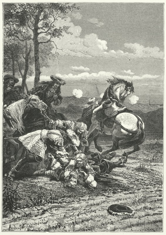 Morte del maresciallo Turenne nella battaglia di Salzbach da Alphonse Marie de (after) Neuville