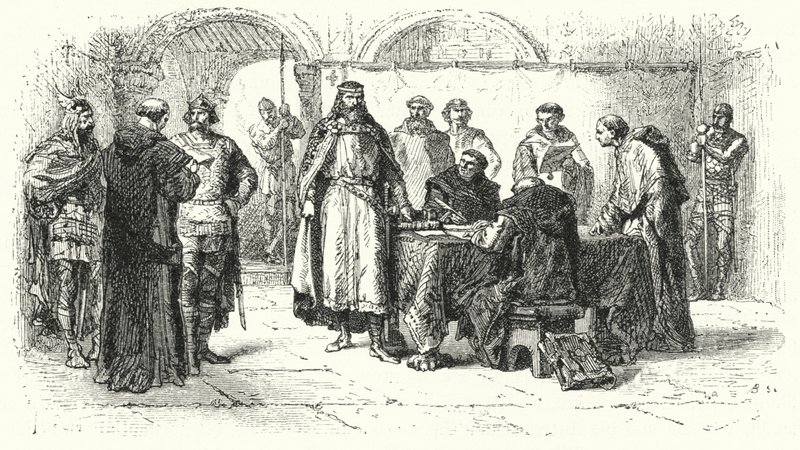 Proclamazione del cattolicesimo come religione del Regno gotico in Spagna al Terzo Concilio di Toledo, 589 da Alphonse Marie de (after) Neuville