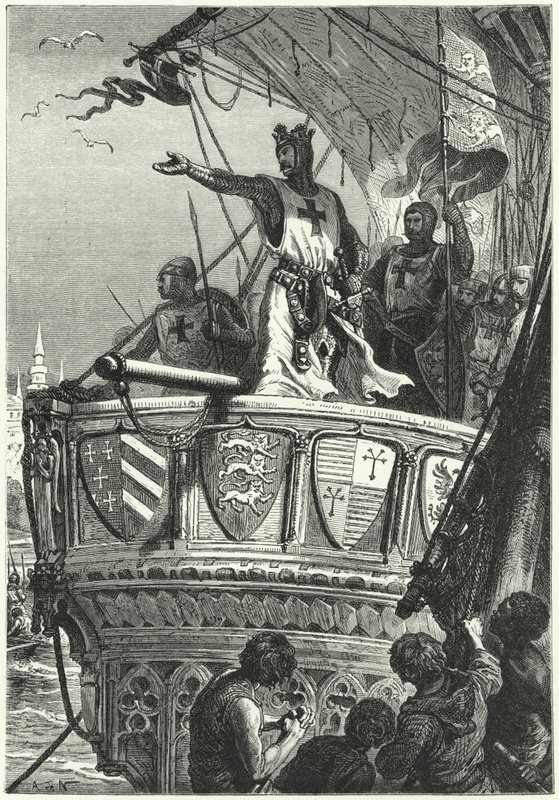 Ritorno dei crociati dalla Palestina da Alphonse Marie de (after) Neuville