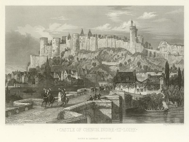 Castello di Chinon, Indre-et-Loire da Alphonse Marie de Neuville