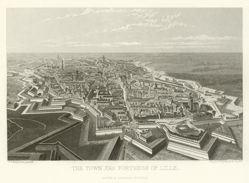 La città e la fortezza di Lille da Alphonse Marie de Neuville