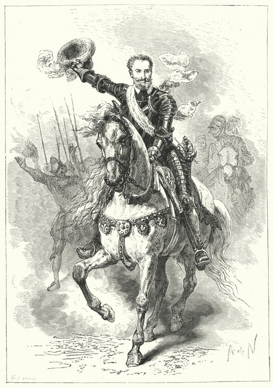 Enrico IV di Francia alla Battaglia di Ivry, 1590 da Alphonse Marie de after Neuville