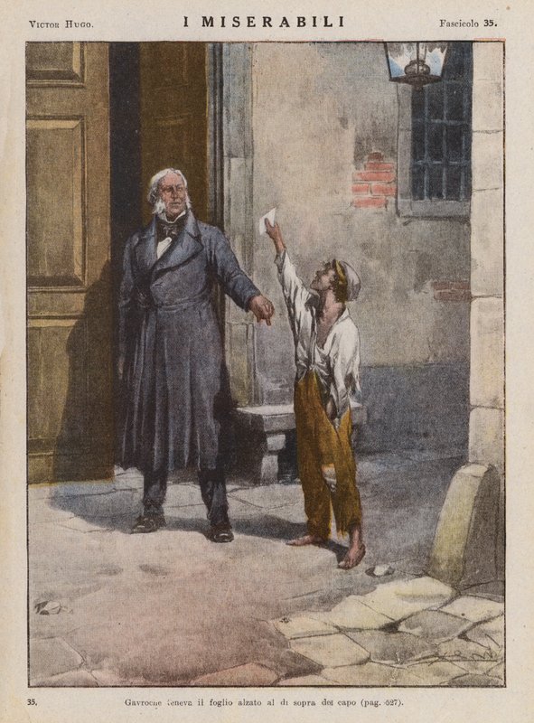 Illustrazione per Les Miserables di Victor Hugo da Ambrogio Lombardi