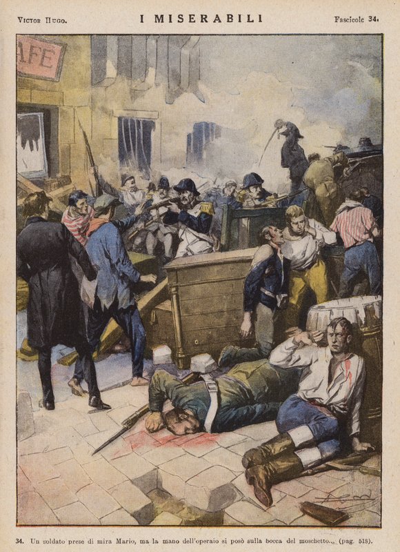 Illustrazione per Les Miserables di Victor Hugo da Ambrogio Lombardi