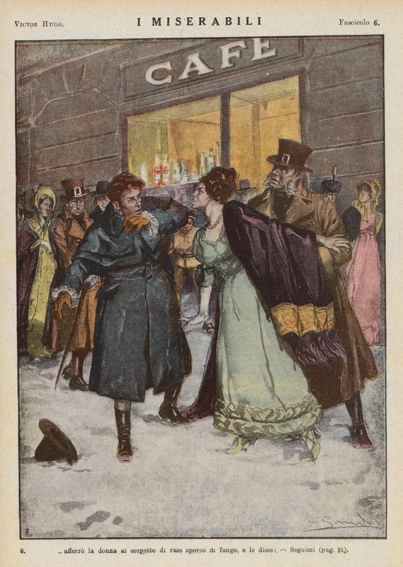 Illustrazione per Les Miserables di Victor Hugo da Ambrogio Lombardi