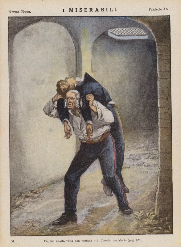Illustrazione per I Miserabili di Victor Hugo da Ambrogio Lombardi
