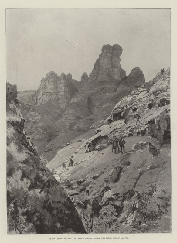Drakensberg, al confine del Transvaal, dove i Boeri sono in Laager da Amedee Forestier