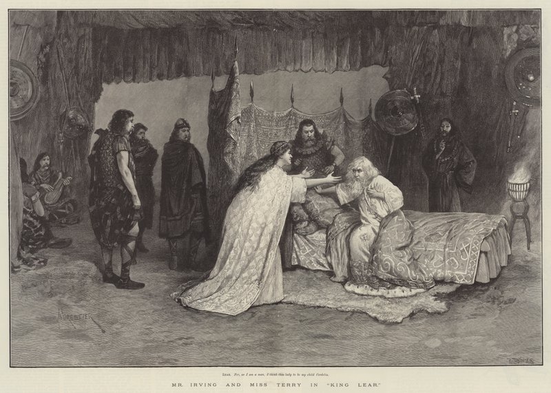 Mr Irving e Miss Terry in Re Lear da Amedee Forestier