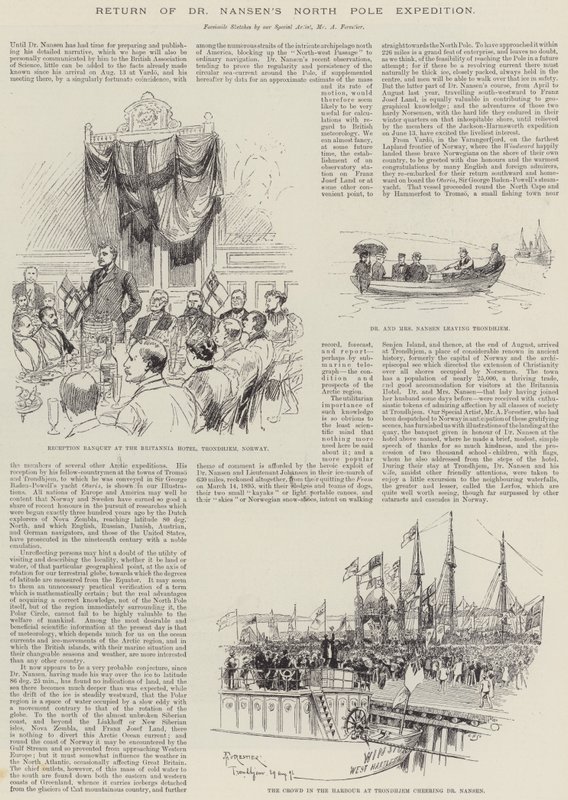 Ritorno della spedizione al Polo Nord del Dr. Nansen da Amedee Forestier